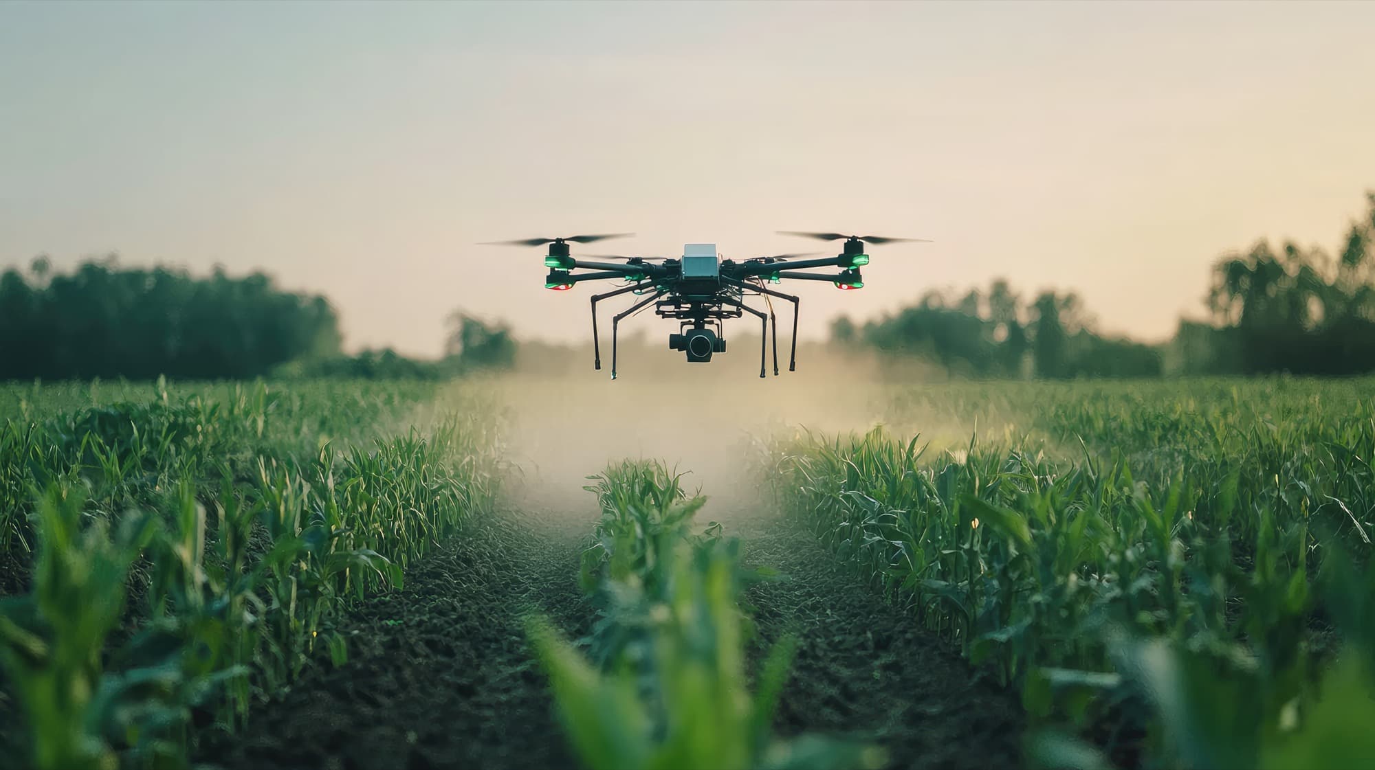Drone over crops along the RFIP innovation pathway